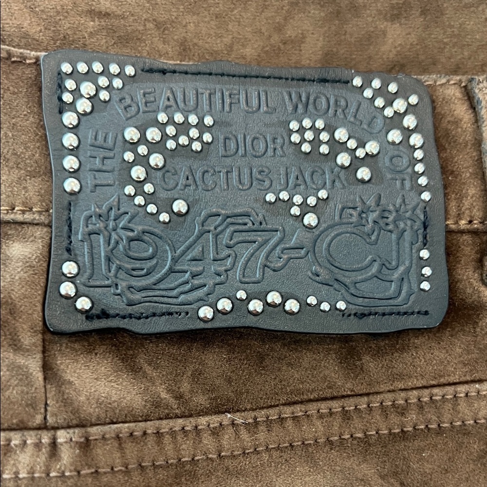 Dior x CACTUS JACK Slim-Fit Jeans Mocha Brown - Picture 8 of 14